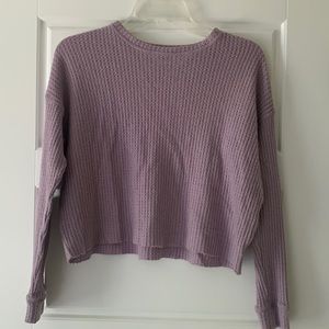 American Eagle Ribbed Long Sleeve Shirt